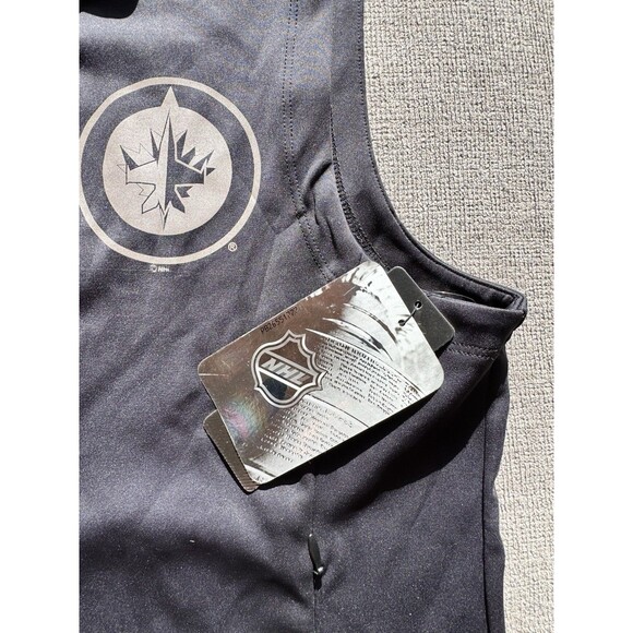 WINNIPEG JETS Womens Vest Size Large Black Active Victory Vest Spandex Scuba - Picture 3 of 8